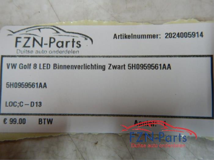 VW Golf 8 LED Binnenverlichting Zwart