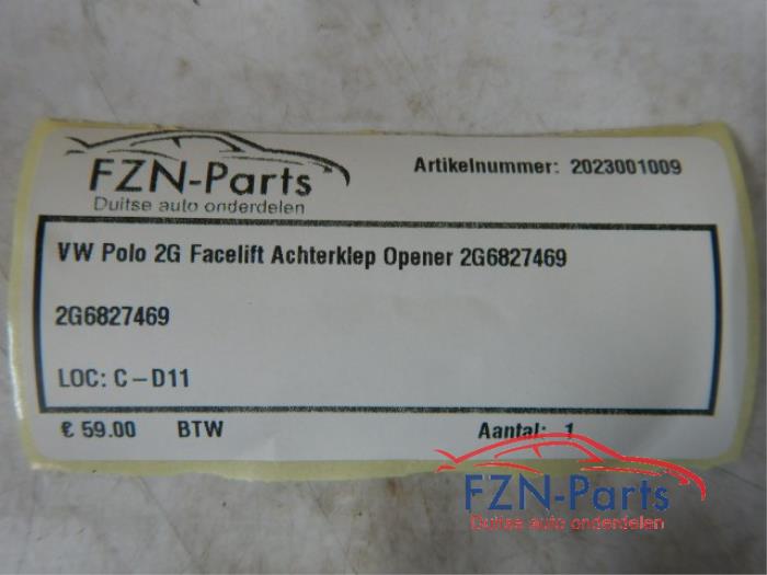 VW Polo 2G Facelift Achterklep Opener