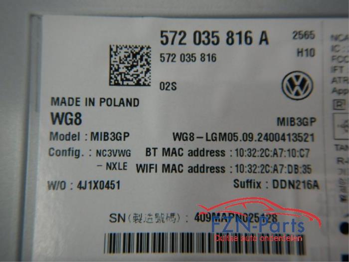 VW Golf 8 Facelift Multimedia Unit Navigatie Box