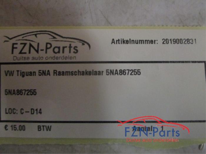 VW Tiguan 5NA Raamschakelaar