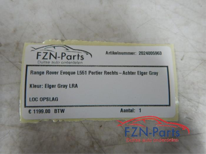 Portier 4Deurs rechts-achter Landrover Evoque (22723895)