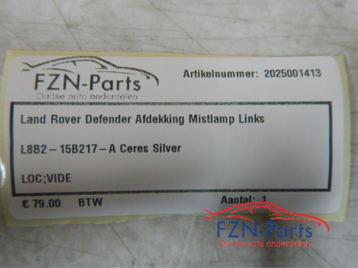Land Rover Range Rover Defender Afdekking Mistlamp links
