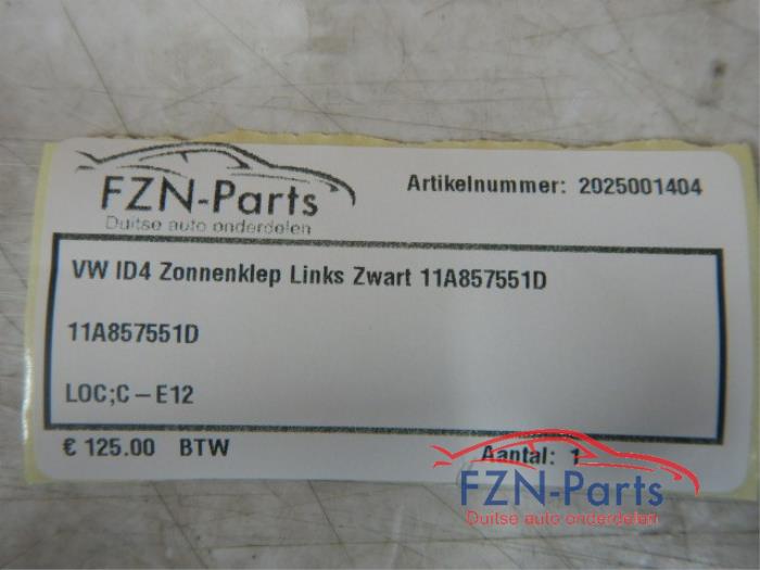 VW ID4 Zonneklep Links Zwart
