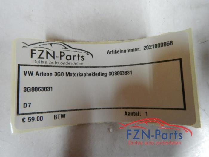 VW Arteon 3G8 Motorkapbekleding