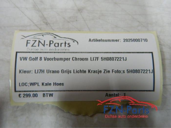VW Golf 8 Voorbumper Chroom LI7F