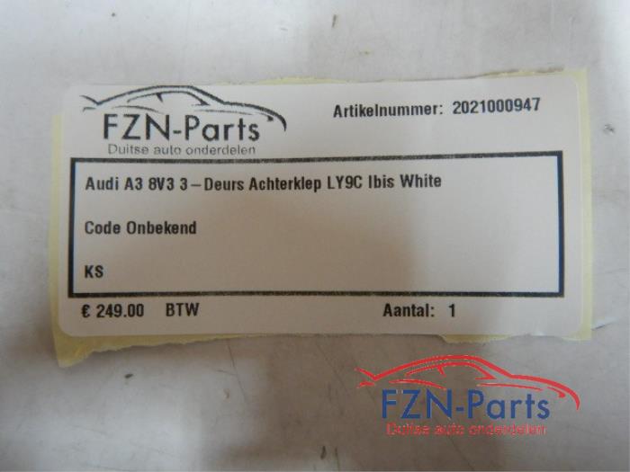 Audi A3 8V3 3-Deurs Achterklep LY9C