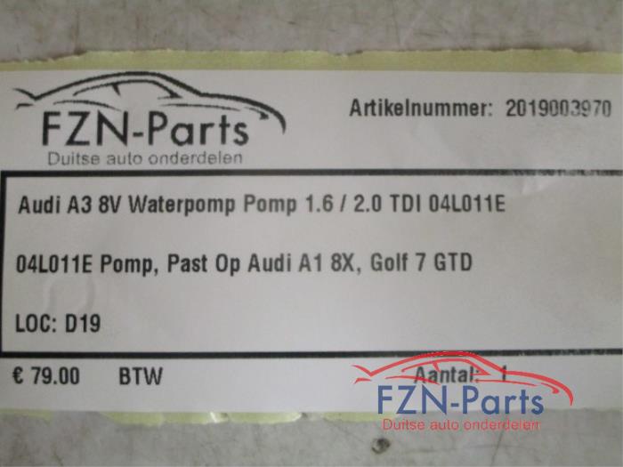 Audi A3 8V Waterpomp Pomp 1.6 / 2.0 TDI