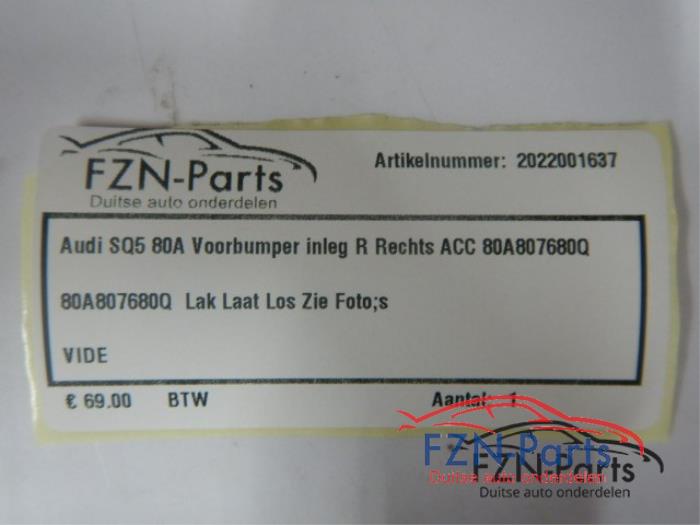 Audi SQ5 80A Voorbumper Inleg R Rechts ACC