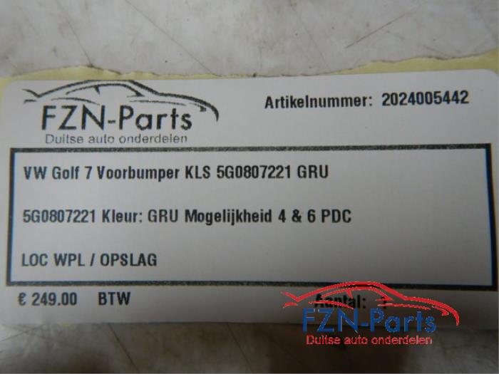 Voorbumper Volkswagen Golf (22722283)