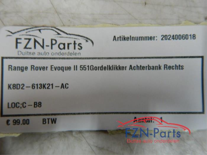 Gordelverklikker module Landrover Evoque (22743445)