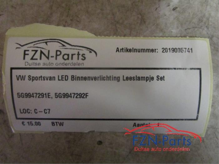 VW Sportsvan LED Binnenverlichting Leeslampje Set