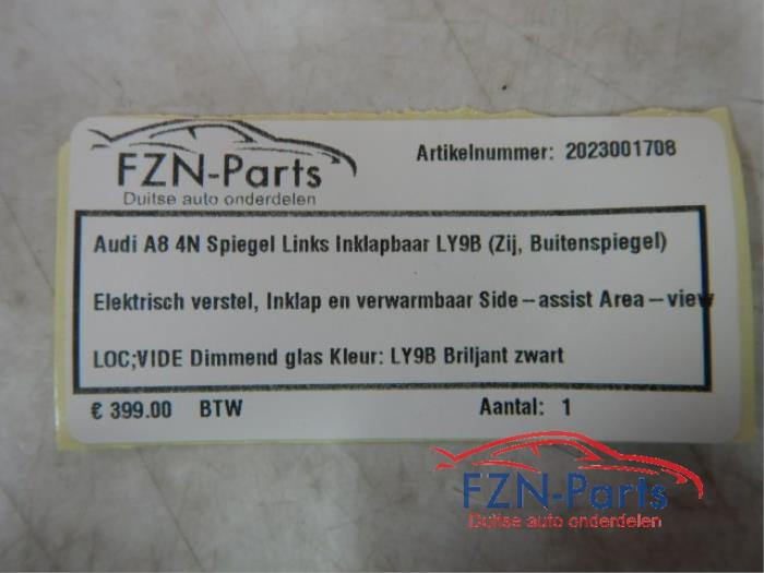 Audi A8 4N Spiegel Links Inklapbaar