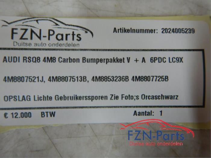 Audi RSQ8 4M8 Carbon Bumperpakket Voor + Achter 6PDC LC9X