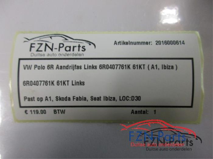 VW Polo 6R Aandrijfas Links