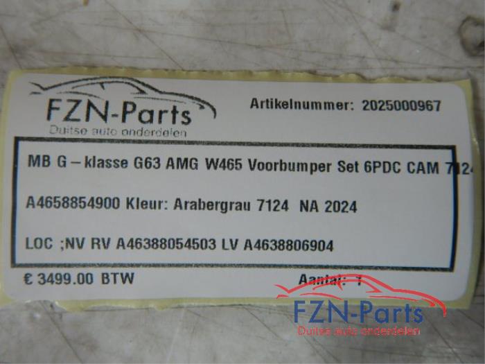 Mercedes-Benz G-Klasse G63 AMG W465 Voorbumper Set 6PDC CAM