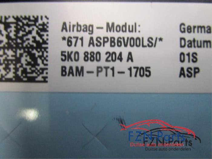 VW Golf 6 Bijrijdersairbag
