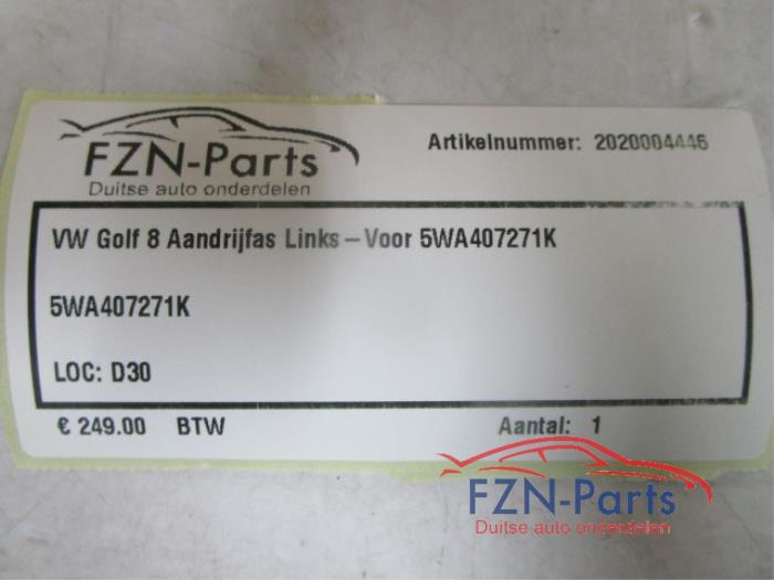 VW Golf 8 Aandrijfas Links-voor