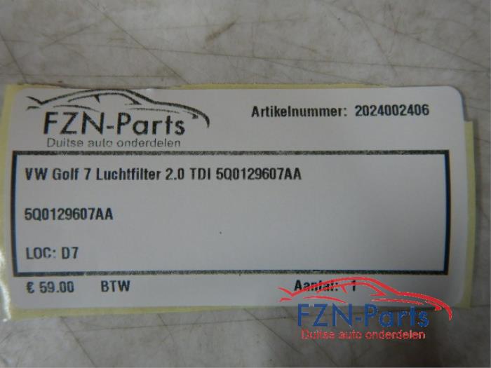 VW Golf 7 Luchtfilter 2.0 TDI