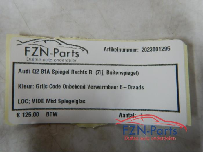 Audi Q2 81A Spiegel Rechts