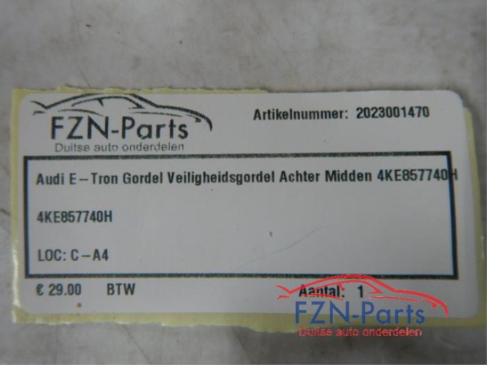 Veiligheidsgordel midden-achter Audi E-Tron (22741416)