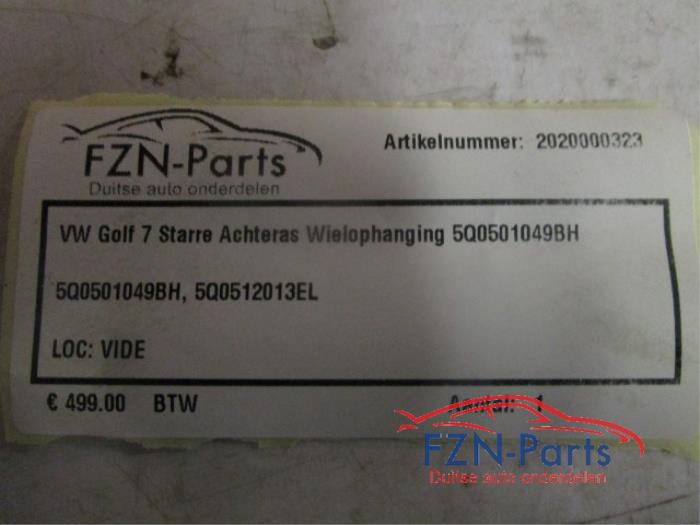 VW Golf 7 Starre Achteras Wielophanging
