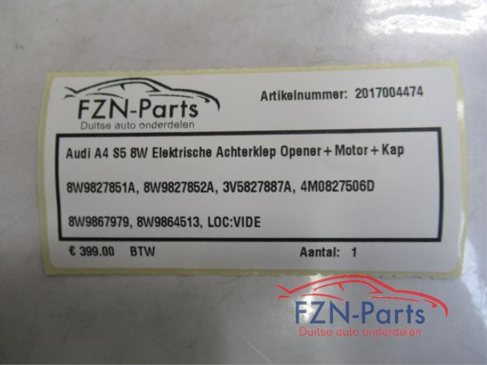 Audi A4 S5 8W Elektrische Achterklep Opener + Motor + Kap