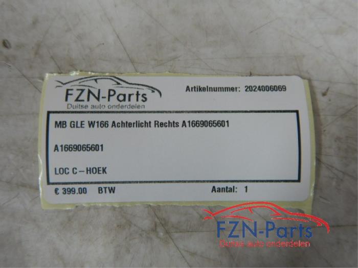 Mercedes-Benz GLE W166 Achterlicht Rechts