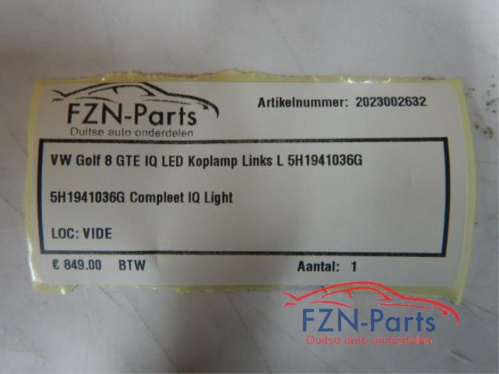 VW Golf 8 GTE IQ LED Koplamp Rechts
