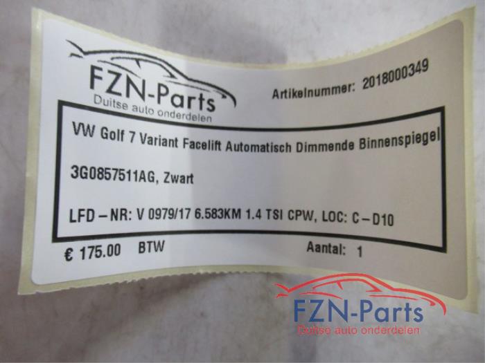 VW Golf 7 Variant Facelift Automatisch Dimmende Binnenspiegel