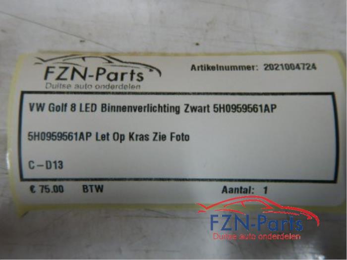 Binnenverlichting voor Volkswagen Golf (22744684)