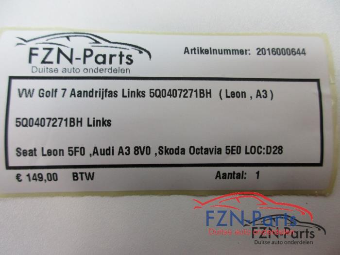 VW Golf 7 Aandrijfas Links ( Leon, A3 )