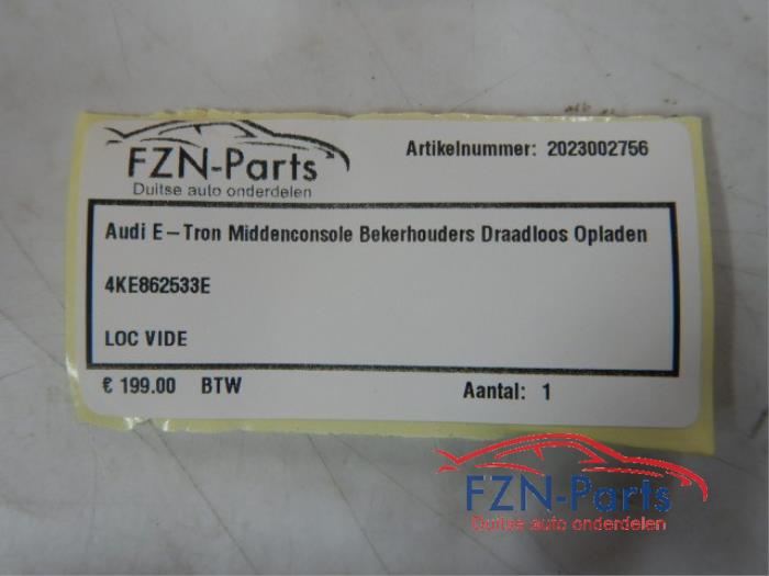 AAudi E-Tron Middenconsole Bekerhouders Draadloos opladen