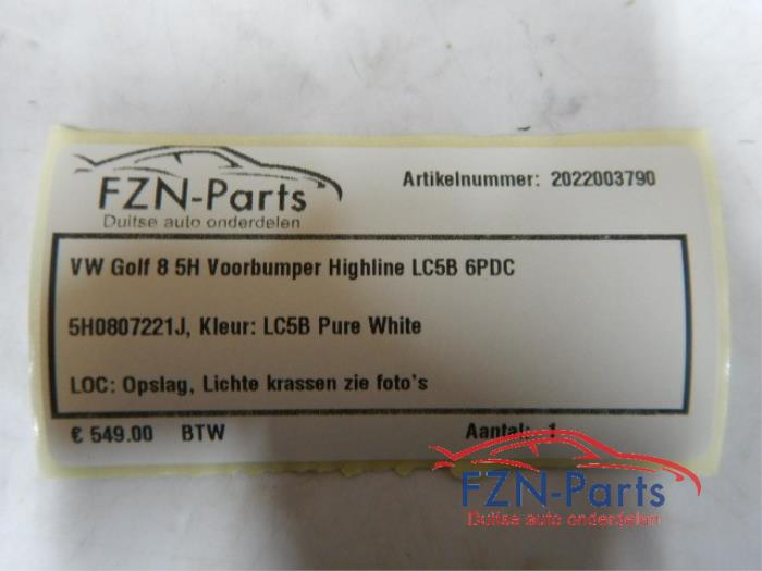 VW Golf 8 5H Voorbumper Highline LC5B 6PDC Blauw