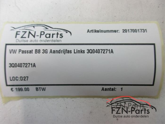 VW Passat B8 3G Aandrijfas Links