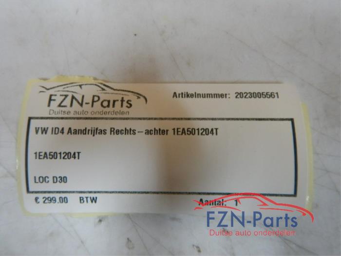 VW ID4 Aandrijfas Rechts-Achter