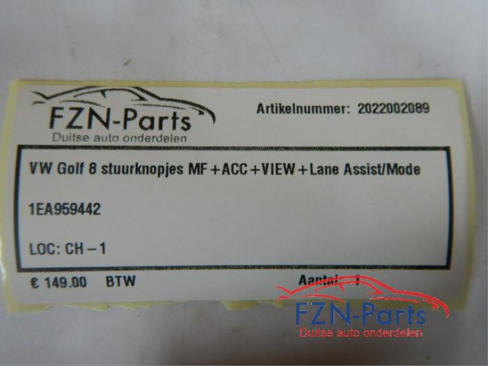 VW Golf 8 Stuurknopjes MF+ACC+VIEW+Lane Assist/Mode