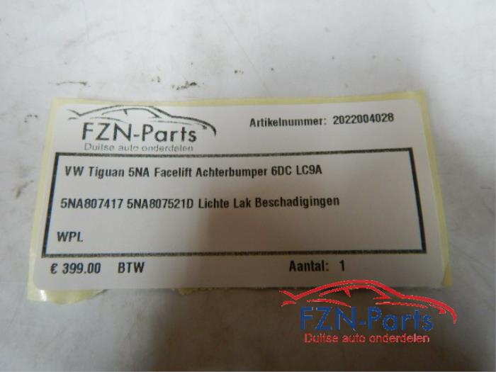VW Tiguan 5NA Facelift Achterbumper 6PDC LC9A