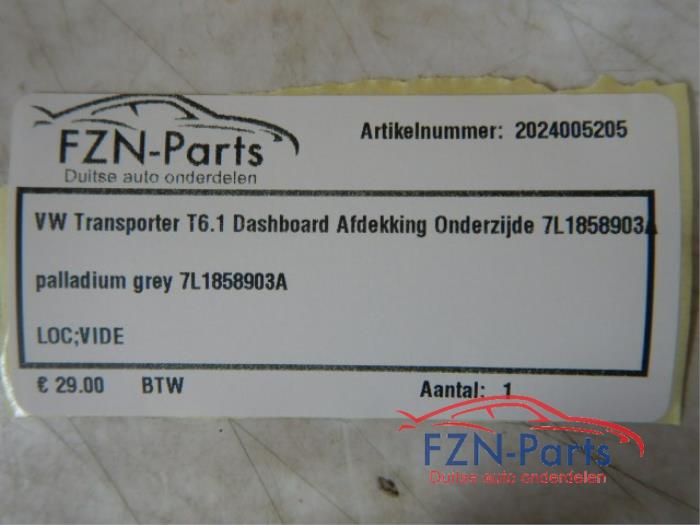VW Transporter T6.1 Dashboard Afdekking Onderzijde