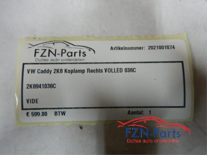 VW Caddy 2K8 Koplamp Rechts VOLLED