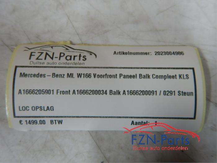 Frontpaneel Mercedes ML-Klasse (22742684)