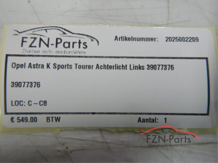 Opel Astra K Sportstourer Achterlicht Links