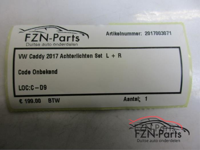 VW Caddy 2017 Achterlichten Set L + R