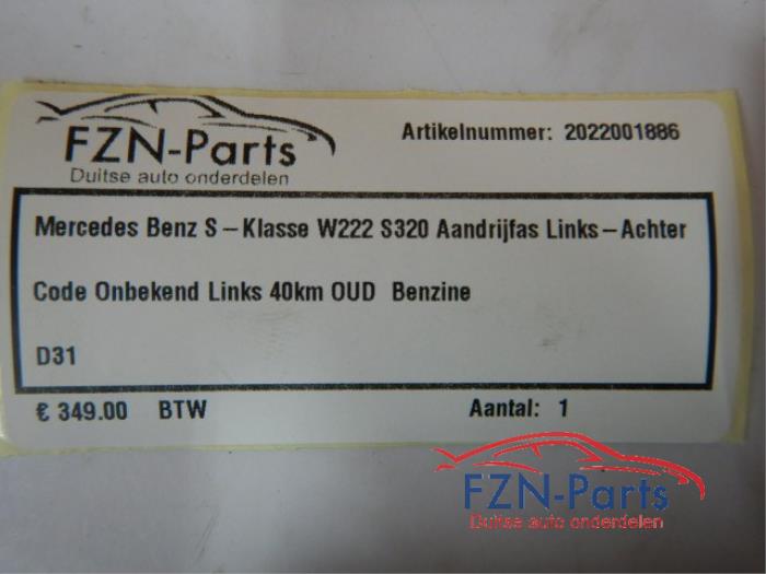 Aandrijfas links-voor Mercedes S-Klasse (22724934)
