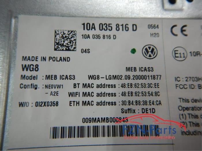 VW ID4 Regelapparaat Multimedia