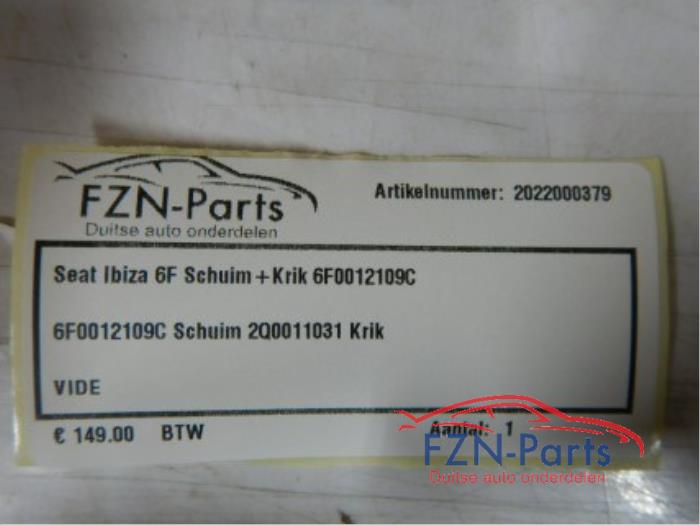Seat Ibiza 6F Schuim+Krik