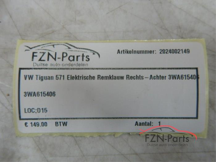 VW Tiguan 571 Elektrische Remklauw Rechts-achter
