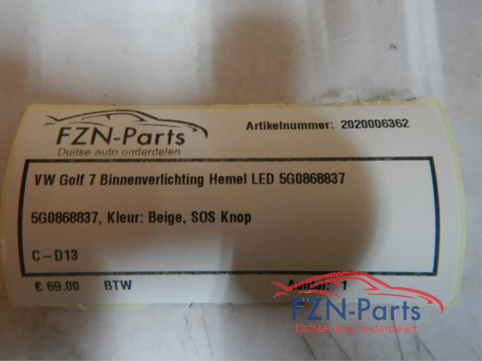 Binnenverlichting voor Volkswagen Golf (22745050)