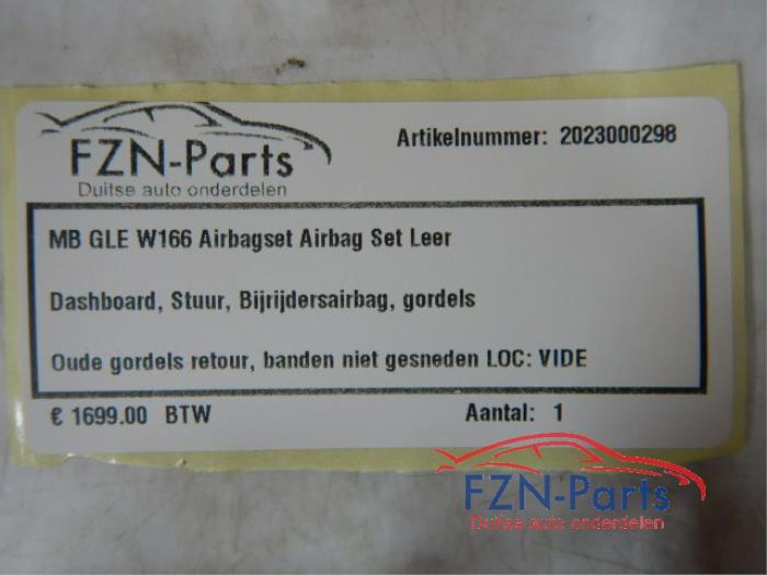 Airbag set + dashboard Mercedes GLE (22727766)