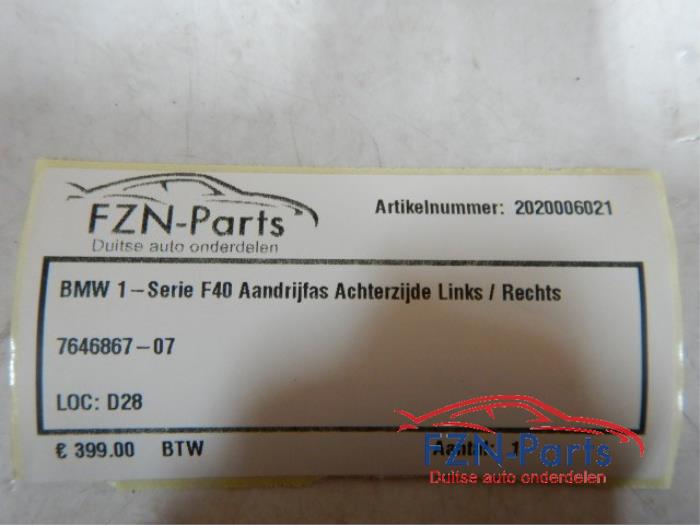 Aandrijfas links-achter BMW 1-Serie (22725265)