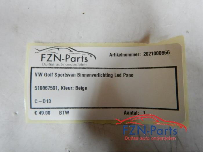 VW Golf Sportsvan Binnenverlichting Led Pano